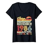 Photo Gallery donna vintage november 1986 38th birthday 38 years old maglietta con collo a v Photo Gallery donna vintage november 1986 38th birthday 38 years old maglietta con collo a v