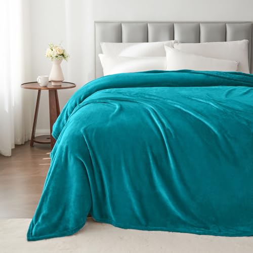 Image of BEDELITE Fleece Blanket King Size Blankets for Bed, Luxury Plush Cozy Fuzzy Blanket 108x90 inches, Super Soft Warm Lightweight Throw Blanket All Seasons Suitable, Teal Blue