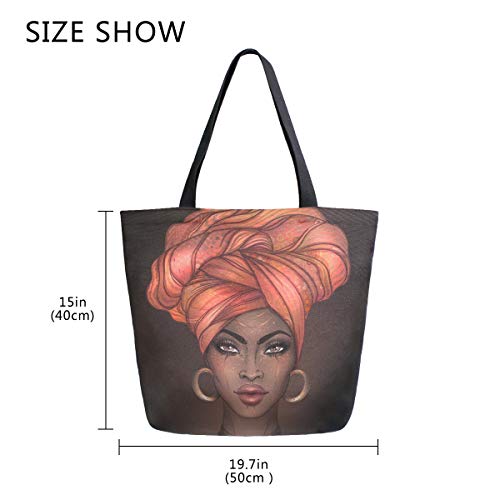 Woman Tote Bag Shoulder African American Woman Handbag For Work Travel Business Beach Shopping Schoo #TOP5