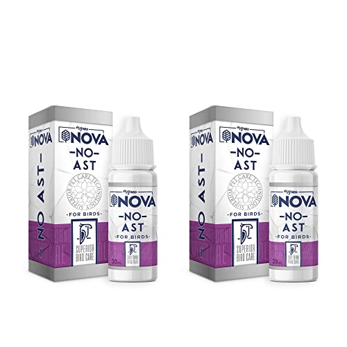 VHD MyBird Nova No-Asthma for Cage Birds - for Budgerigars, Domestic Canary, Parrots, Goldfinches and Pigeons, Big and Little Cage Birds, Vitamin Supplement for Cold 2 Pack - 60 ml 2 Fl Oz