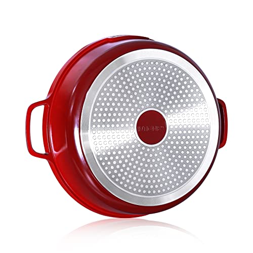 INTIGNIS® Tagine Cooking Pot | 28cm / 4.2L Aluminium | Oven Safe | Compatible with Induction, Gas, Electric, Ceramic, Halogen | Chemical-Free Non-Stick | Traditional Moroccan Pan (Red) - Image 5