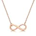 Infinity Necklace Rose Gold Plated .925 Sterling Silver