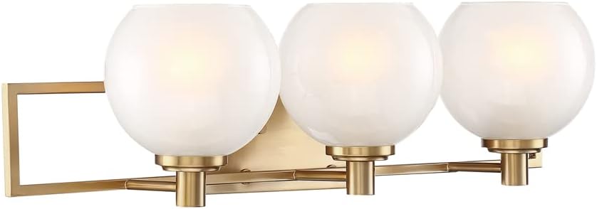 Designers Fountain Cowen 3-Lights Vanity Light Fixture, 24 Inch Wall Mount Sconce for Bathroom, Bedroom or Mirror, Brushed Gold, 94503-BG