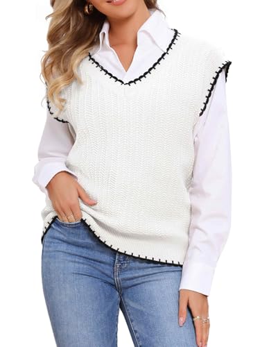 Suéter casual con cuello en V holgado para evitar la incomodidad de la ropa ajustada