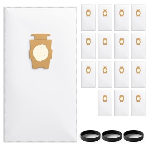 Image of 15 Pack Vacuum Bags [Model 204814] and 3 Belts Compatible with Kirby Sentria /Avalir /Ultimate G Series | Replaces F-Style & Twist-Style 204811 205811 204808 | Replacement Parts by Improvedhand