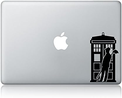 Eleventh Doctor And Tardis (V2) Doctor Who Decal Apple Macbook Laptop Vinyl Sticker Decal