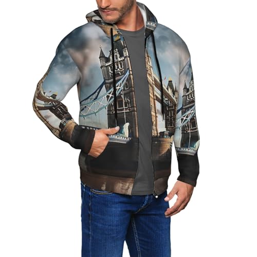 Sweat à capuche homme Londres extensible et chaud pour l'extérieur