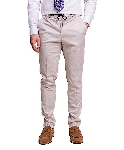 Costume homme mariage beige chic ensemble trois pièces coupe slim