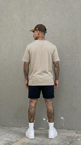 Image of Men's Solid Round Neck T-Shirt | Regular Fit Cotton Casual Tee | Half Sleeve | S to 3XL Sizes | Soft Breathable Everyday Wear for Daily Use, Gym, Summer & Casual Wear