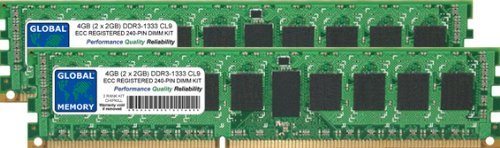 Memoria RAM DDR3 1333MHz 4GB para servidores y placas base con soporte ECC Registrado Chipkill