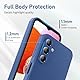 YXKJ - Hülle für Samsung Galaxy A26 5G, mit 2 Stück Panzerfolie, Ultra Dünn Flüssigsilikon mit Microfiber Schutzhülle [Seidige Berührung] [Stoßfest] [Kratzfest] - Blau