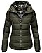 Produktbild Navahoo Damen Winterjacke Steppjacke mit Kapuze warm gefüttert B878 [B878-Renes-Olive-Gr.S]