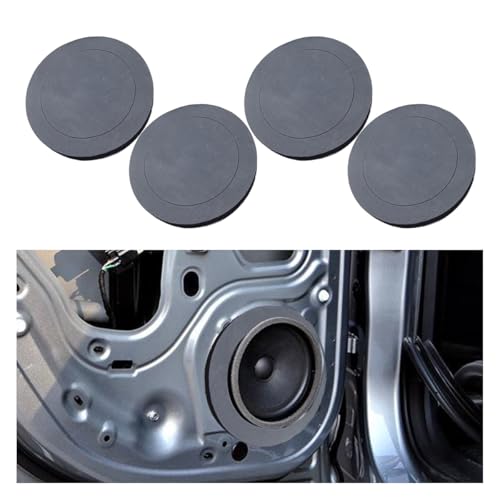 4PCS 6.5'' Car Foam Speaker Enhancer, Slow Rebound Speaker Foam Rings, Self Adhesive Bass Blocker Kit for Enhancing Stereo Sound, Universal Door Baffle Enhancer Gasket