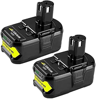 2Pack MANUFER P108 18V 5.0Ah Li-ion Replacement Battery for Ryobi 18v One Battery Compatible for Ryobi RB18L50 RB18L40 RB18L25 RB18L15 RB18L13 P102 P103 P104 P105 P106 P107