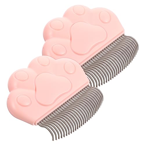 BELLIFFY 2pcs Cat Comb Pet Grooming Brush for Cats Pet Hair Remover Dog Grooming Comb