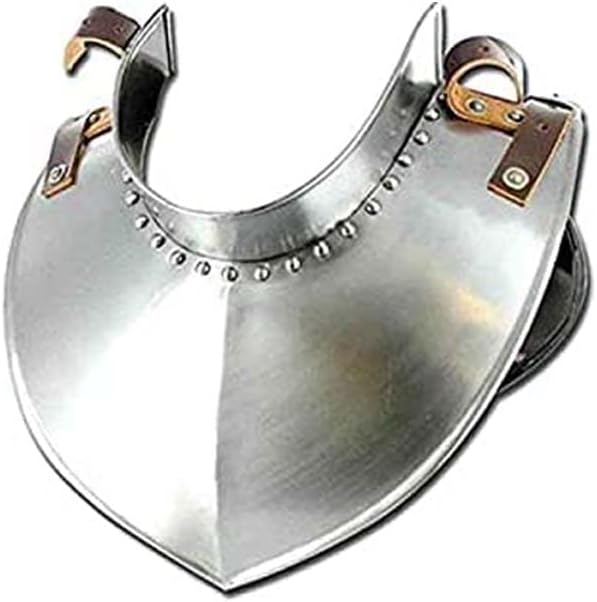 AnNafi® Gorget Armor | Medieval Armour Renaissance Collar Steel Gorget Neck Armor | Metal Armor Costume Wearable for Adult Reenactment SCA LARP Cosplay Men Drama & Halloween Ren Faire Costumes
