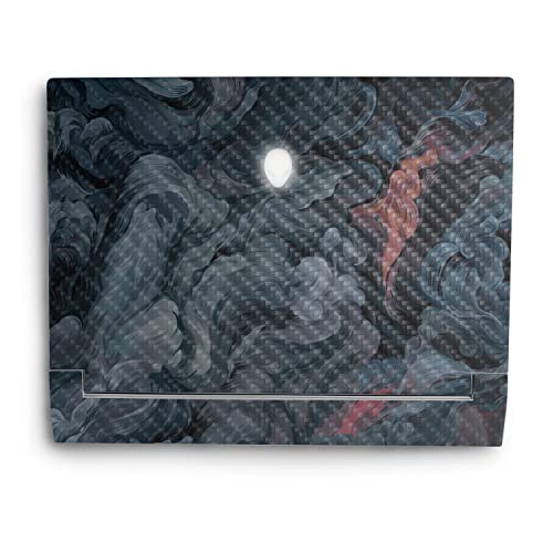 MightySkins Carbon Fiber Skin Compatible with Alienware X14 (2022) Full Wrap Kit - Storm Cloud | Protective, Durable Textured Carbon Fiber Finish | Easy to Apply & Change Styles | Made in The USA