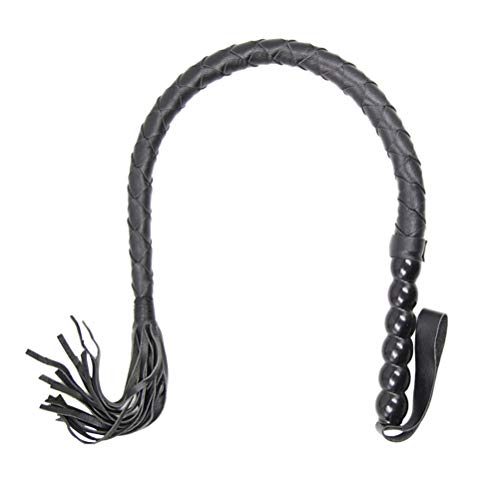  Healifty Fouet en Cuir Sexy Poignée Tissée à L...