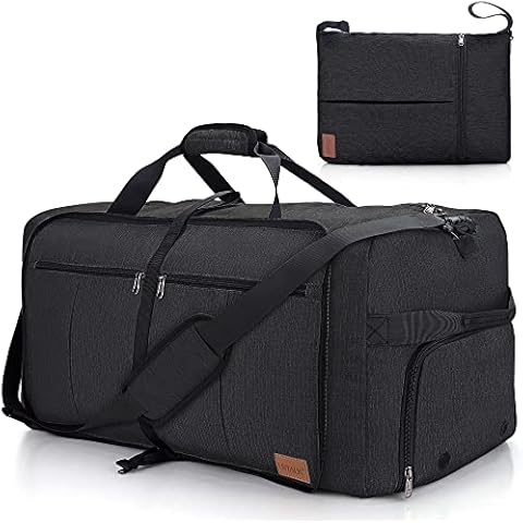 120L Foldable Collapsible Waterproof Travel Duffel Bag for Men and Women with Shoe Compartment Cover