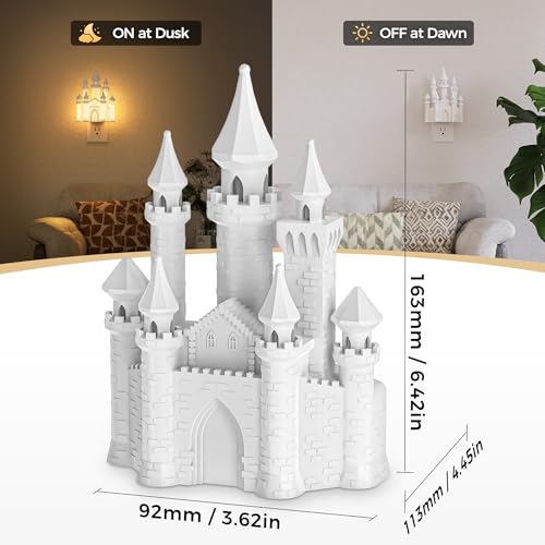Image of DORESshop Night Lights Plug into Wall,3D Printed Castle Night Light