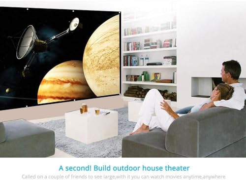 Pantalla de proyección plegable 120'' 16:9 para teatro en casa miniatura 4