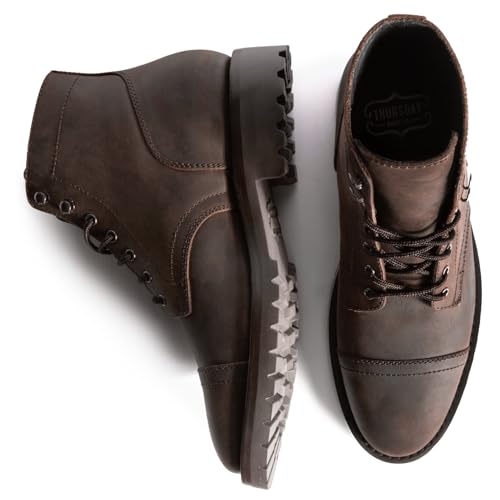 Thursday Boot Company Men's Captain Lace-Up Boot (Lug Sole), Tobacco StormKing, 13.5 Wide