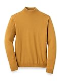 Paul Fredrick Men's Silk Cotton Cashmere Mock Neck Sweater, Size XL Gold