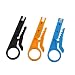 E-outstanding Mini Wire Stripper 3PCS Portable Crimping Tool UTP STP Network Cable Cutter Impact Punch Down Tool for Keystone Jack RJ45 Ethernet Module Blue/Yellow/Black