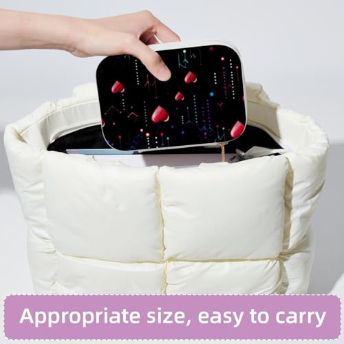 Caja de almacenamiento para joyas en terciopelo con compartimentos extraíbles 5