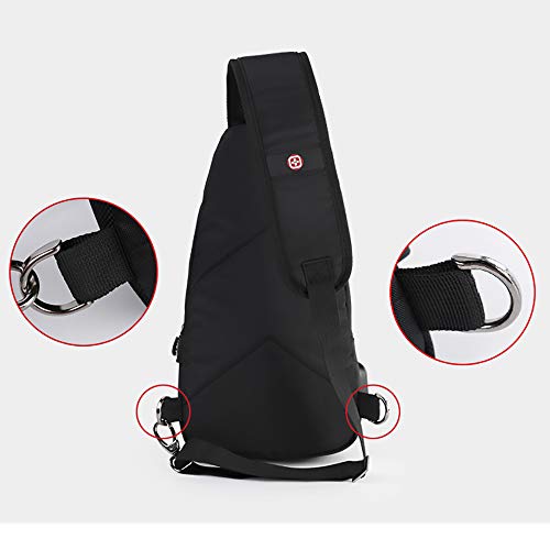 Mochila Transversal AntiFurto Saída USB Crossgear Preto