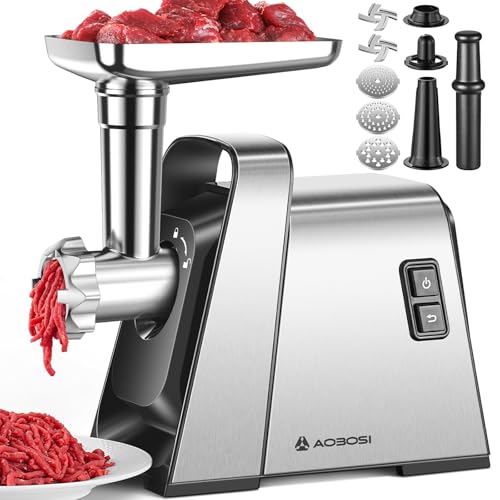 Electric Meat Grinder Heavy Duty: AAOBOSI Meat Grinder Electric 3000W Max Meat Guide