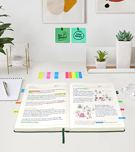 Image of Lined Journal Notebook, 365 Pages B5 Large Journals for Writing Ruled Notebook, Hardcover Leather Journal for Women Men, Daily Notebook for Work, Note Taking, 100Gsm Thick Paper( 7.6'' X 10'' Green)