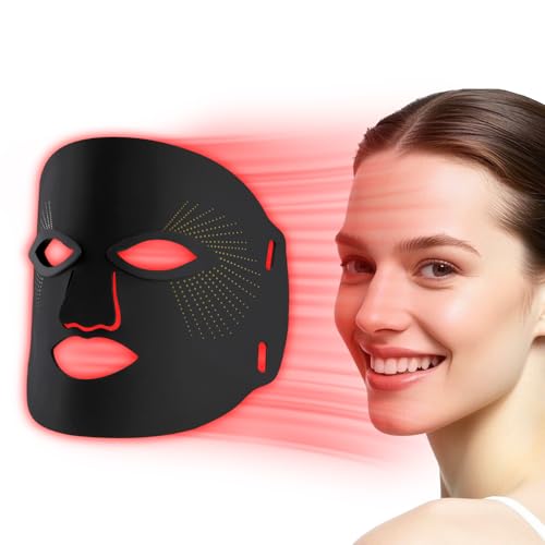 Image of Red Light Therapy for Face, Red Light Therapy Mask, 7 Colors LED Facial Mask for Wrinkle Remove & Anti Aging, Skin Care Home Use, Black (Upgraded Version)