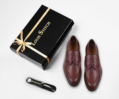 Image of LOUIS STITCH Men's Shoes Tassel Style Comfortable Moccasins for Men (RGMCPLTA)