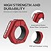 Forcefree+ Barbell Clips (Pair), Barbell Clamps, Quick Release Olympic Barbell Clamps with Anti Slip TPR Grip, Barbell Collars for Secure Weightlifting & Powerlifting (Red)