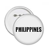 DIYthinker Philippinen Land Name Schwarz Runde Stifte Abzeichen-Knopf Kleidung Dekoration 5pcs Geschenk Mehrfarbig L