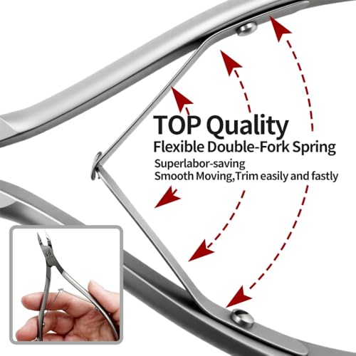 IVON Salon-Quality Cuticle Trimmer, Premium Stainless Steel Cuticle Cutter for Tiny Areas, Professional Manicure Nail Care Tool