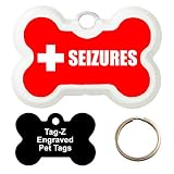 Customized Medical Alert SEIZURES Pet Tag - Bone Shape Dog Tag