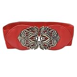 Women's Fashion Vintage Wide Elastic Stretch Waist Belt Waistband 