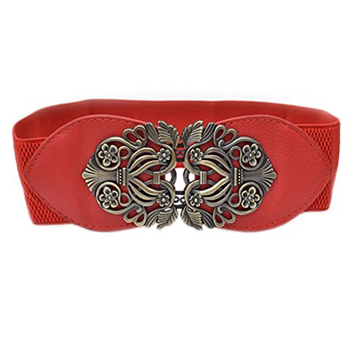 Women's Fashion Vintage Wide Elastic Stretch Waist Belt Waistband 