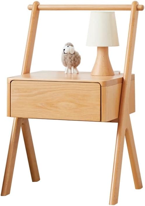 Nightstand Locker Wooden Bedside Table Simple Living Room Coffee Table Bedroom Bedside Table Locker Shelf Height 28.97 Inches Bedside End Table
