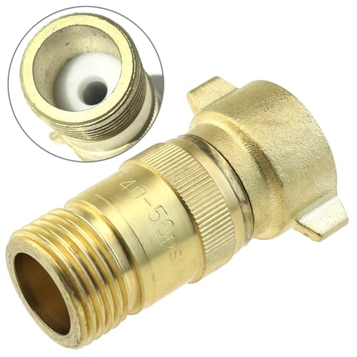 LUORNG Brass RV Water Pressure Regulator with Filter Screen, RV Camping Water Regulator for Campers, Travel Trailers, RV Plumbing Systems, 40-50PSI