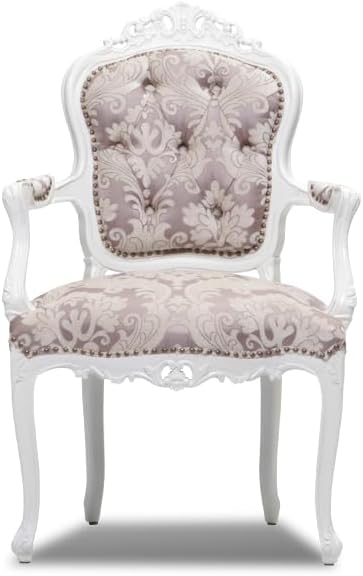 Symphony シンフォニー アームチェア 椅子 ロココ調 猫脚 ホワイト