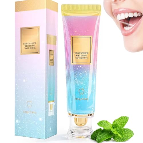 Niacinamid Whitening Zahnpasta - Niacinamid Zahnpasta Reinigt Gründlich - 2025 Radiant Whitening Zahnpasta - Entfernt Flecken Verbessert die Zahnfleischgesundheit für weißere Zähne und frischen Atem
