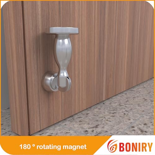 Image of Boniry Premium Magnetic Door Stopper | Durable, Stylish & Rustproof | Protects Doors | Strong Hold, Easy Installation | Perfect for Home & Office Use (2, Silver)