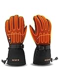 ORORO Heated Gloves for Women and Men, Rechargeable Heated Motorcycle Gloves, Battery Gloves for Skiing Hiking and Arthritis hands (Black,XL)