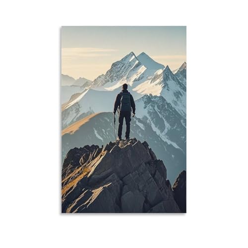 Impression sur toile pour salon The Right Mountaineer - Déco murale chambre et bain