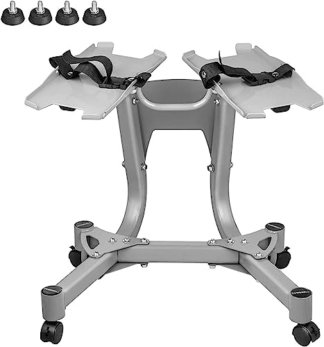 Kweetle Upgrade 330Lbs Dumbbell Stand Adjustable Dumbbell Rack (Sliver) #TOP18