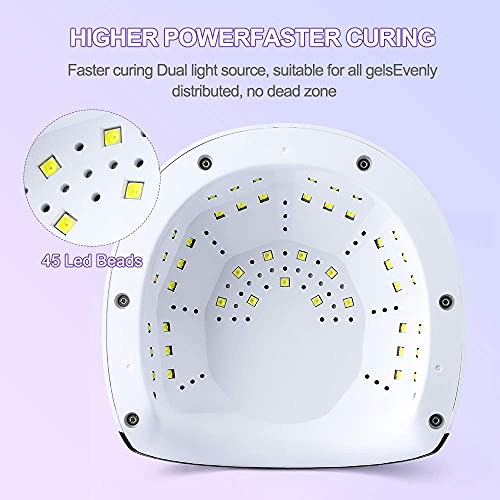 120W(max) Nageltrockner Lampe, UV LED Nagellampe, Nagellampe mit 30/60/90 Timer Einstellungen Professionelle Nail dryer… – Bild 6