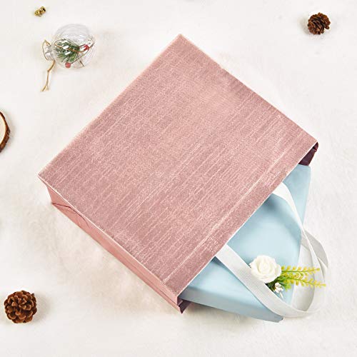 Set Of 12 Stylish Reusable Shopping Bag, Glossy Glitter Reusable Grocery Bag With Handle, Non-Woven Fashionable Bag, Gift Tote Bags For Women Groceries Wedding Bridesmaid Birthday Party #TOP2